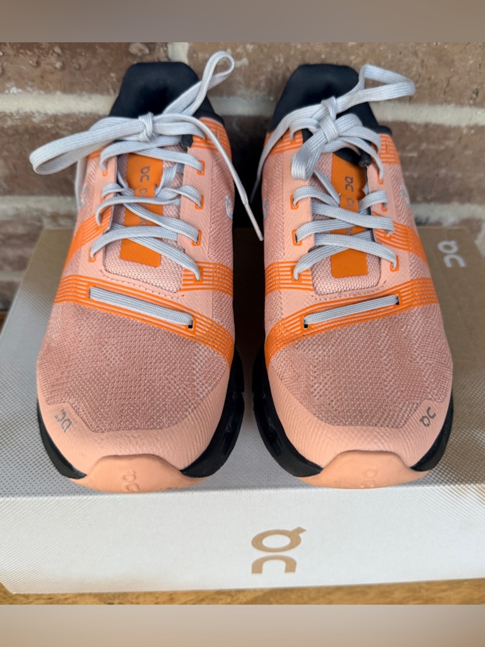 On Running Kids Peach and Orange Performance Sneakers